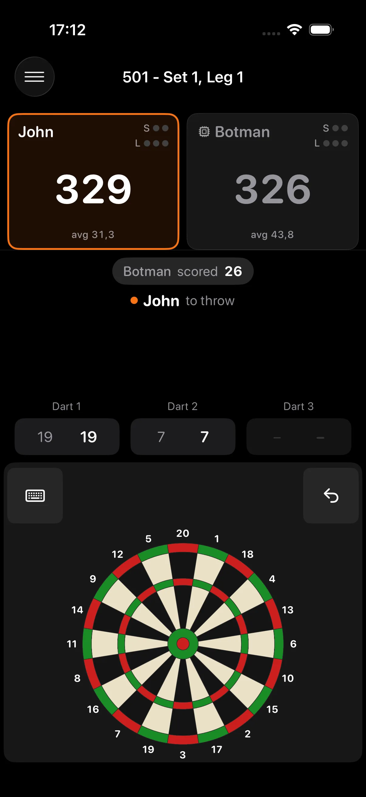 PilPlay visual dartboard input